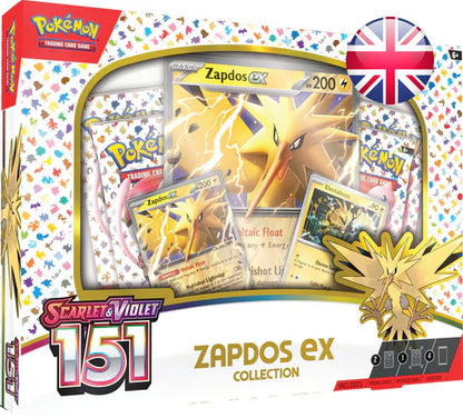Pokémon -  Caja Zapdos EX 151 Inglés